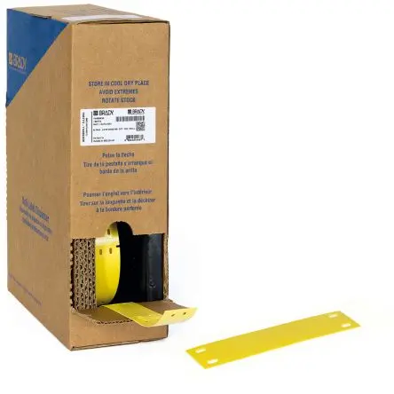 Produktfoto 1 von Brady Etikette auf Rolle B. 15 mm für BMP61, BMP71, M610, M611, M710 1 Roll auf Gelb Thermoplast; Polyäther; Polyurethan