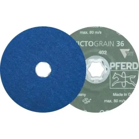 Produktfoto 1 von PFERD Rüggeberg France COMBICLICK Schleifkörner Fiberscheibe Ø 125 mm, Korngröße 36 25 Stück