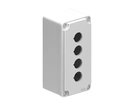 Produktfoto 1 von Lovato LPZM Gehäuse, 4 x Ø 22 mm, Grau, Metall, IP66