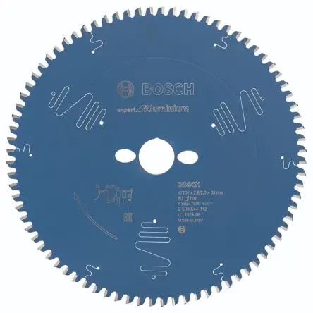 Produktfoto 1 von Bosch 80 Hartmetall Aluminium Kreissägeblatt, Ø 245 mm 1