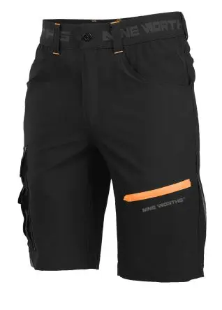 Nine worths HORN, Herren Arbeitsshorts, 92 % Polyester / 8 % Elastan Schwarz, Orange, Größe 40