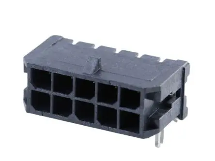 Produktfoto 1 von Molex 43045 Stiftsockel gewinkelt, 10-polig / 2-reihig, Raster 3 mm Raster Oberfläche, Kabel-Platine, Ummantelt