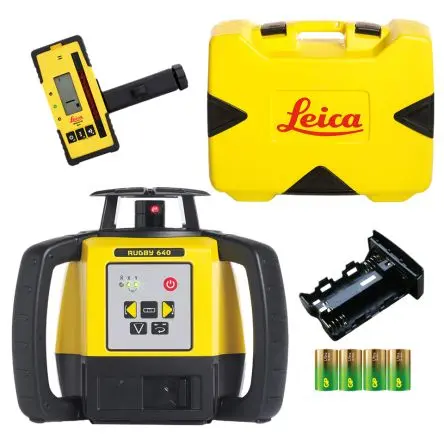 Produktfoto 1 von Leica 640 Lasernivelliergerät 635 nm ± 2.2 mm Innenbereich, Außenbereich Laserfarbe Rot, Klasse 2