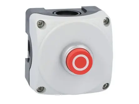 Produktfoto 1 von Lovato Bündig LPZP1A8 Steuerstation-Schalter 1 Öffner Rot Polycarbonat, IP66, IP67, IP69K Polycarbonat Grau O
