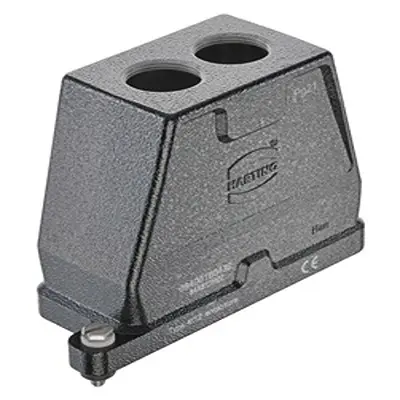 Produktfoto 1 von HARTING Han HPR Haube Schraubbefestigung, Kabel 16B Haube für obere Kabeleinführung, IP65, IP68, IP69, IPx9K