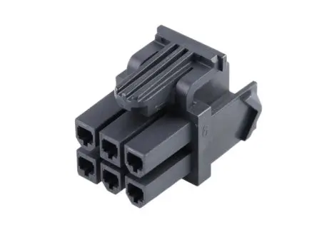 Produktfoto 1 von Molex 172708 Buchse Steckverbindergehäuse 4.2 mm, 6-polig / 2-reihig Gerade, Frei hängend