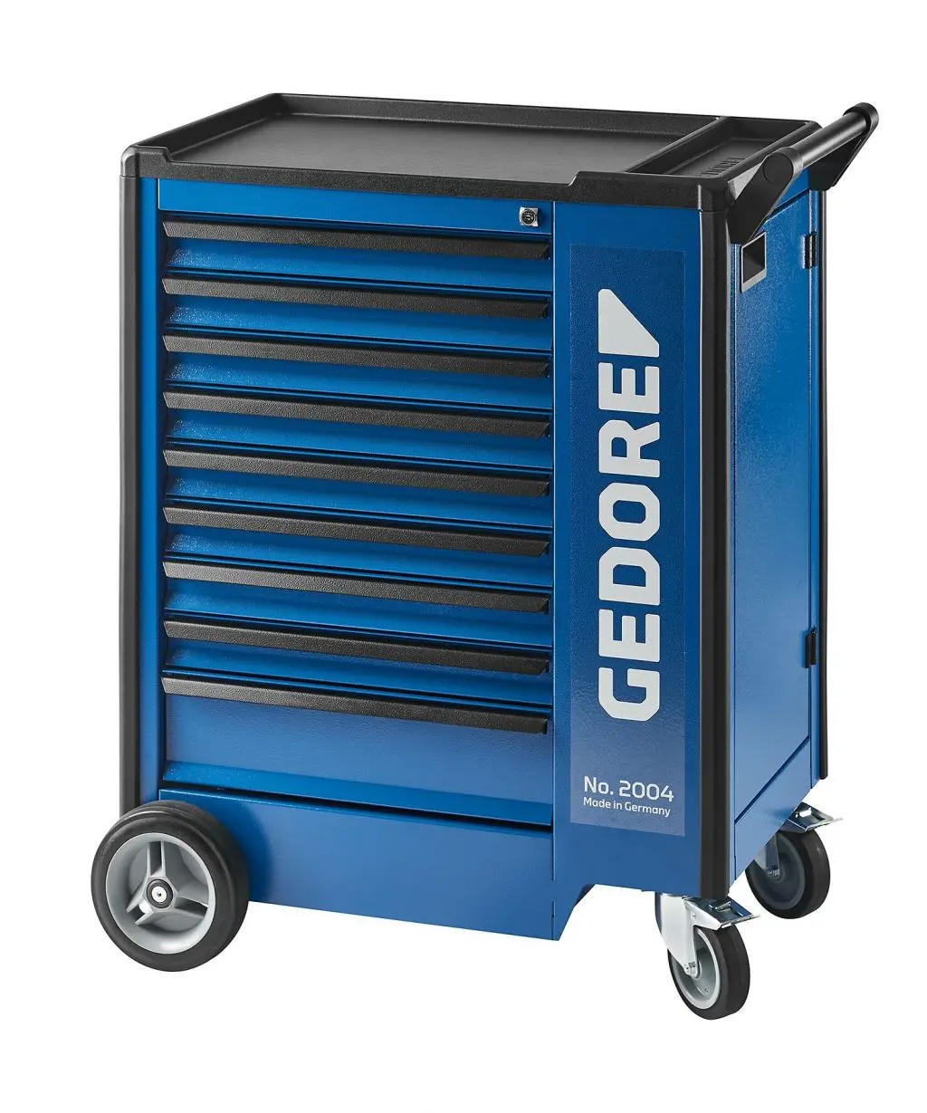 Produktfoto 1 von Gedore Blech Werkzeugwagen, Typ Werkzeugwagen 9 Schubladen mit Rädern, 1020 mm x 605 mm x 865 mm
