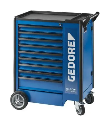 Produktfoto 1 von Gedore Blech Werkzeugwagen, Typ Werkzeugwagen 9 Schubladen mit Rädern, 1020 mm x 605mm x 865 mm