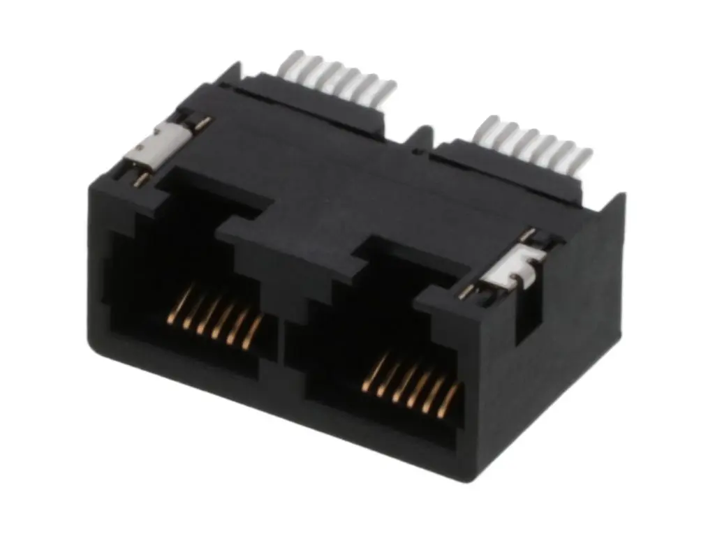 Produktfoto 1 von Molex 44193 Buchse Modular-Jack, 2-Port SMD gewinkelt