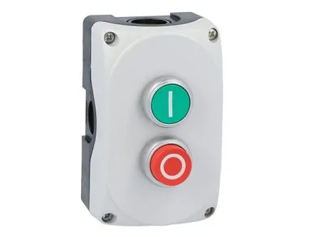 Produktfoto 1 von Lovato LPZP2A8 Steuerstation-Schalter 1 Schließer/1 Öffner Grün Polycarbonat, IP66, IP67, IP69K Grau O/I