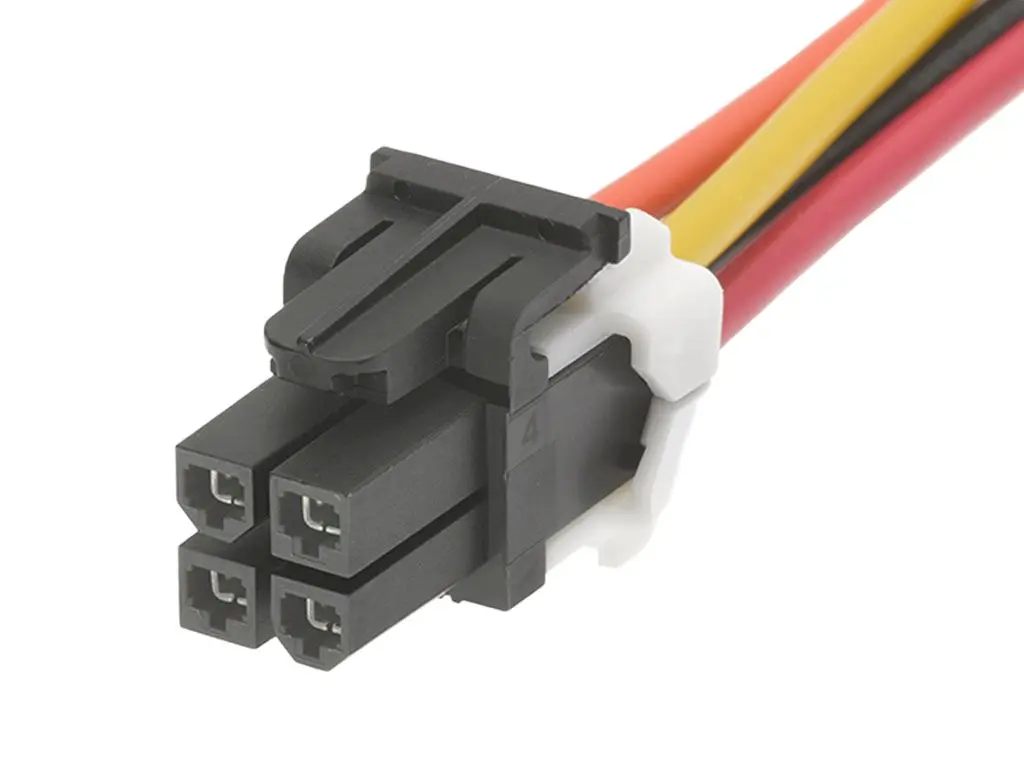 Produktfoto 1 von Molex 4 45135 Konfektioniertes Netzkabel Mini-Fit TPA2 4 / Mini-Fit TPA2 Buchse / Buchse, 150 mm