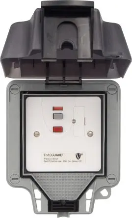Timeguard TW1 Gesicherte Abzweigdose 1 Ausbrüche IP66 30 mA 240V 13A