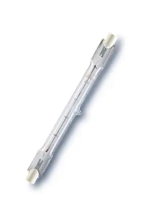 Produktfoto 1 von Radium RJL-TS Dreieckstuch Klar Halogenlampe 42V / 400 W, 9000 lm, R7S Sockel, Ø 12 mm x 118 mm