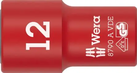 Produktfoto 1 von Wera 1/4 in Buchse SW 12 mm Vierkant VDE 1000V zugelassen x 41mm