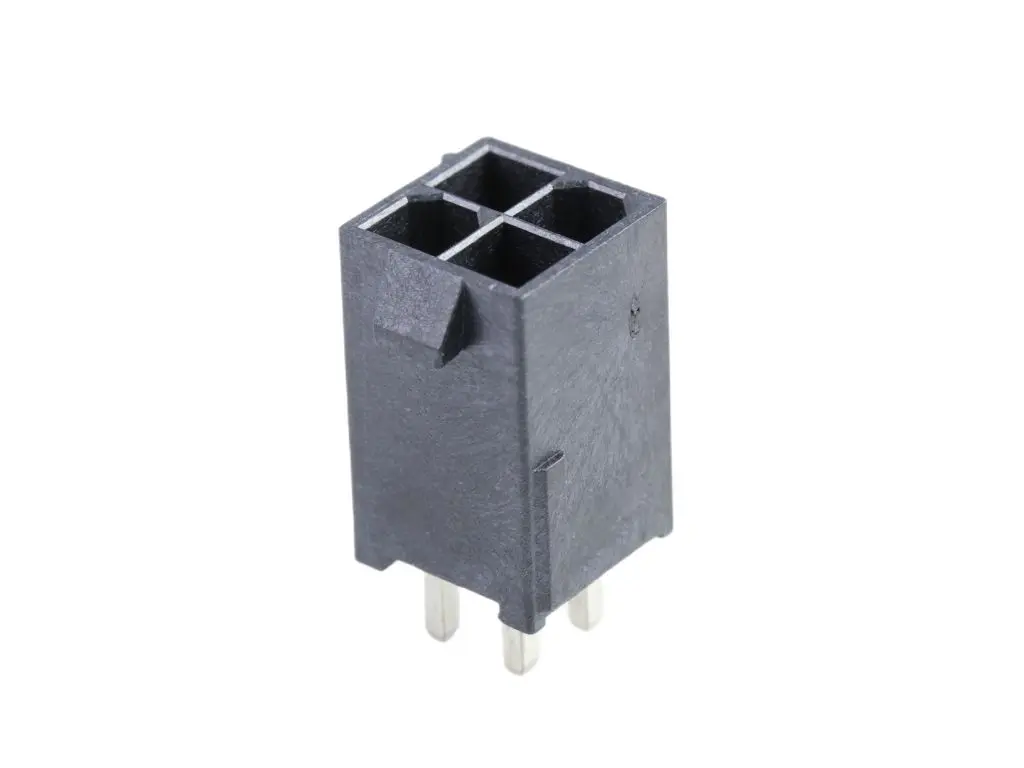 Molex 46207 Leiterplattenleiste Vertikal, 4-polig / 2-reihig, Raster 4.20 mm Durchsteckmontage,