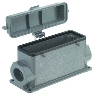 Produktfoto 1 von HARTING Han B Oberflächenmontiertes Gehäuse Doppelter Hebel 2, SMD 24B Oberflächenmontiertes Gehäuse, IP65