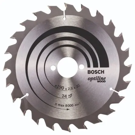 Produktfoto 1 von Bosch 24 Hartmetall Holz Kreissägeblatt, Ø 190 mm 1