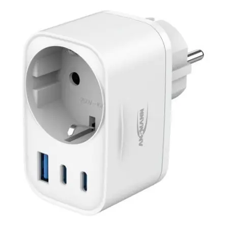 Produktfoto 1 von Ansmann 1001 Steckdose USB 1-fach Innen Weiß / 16A