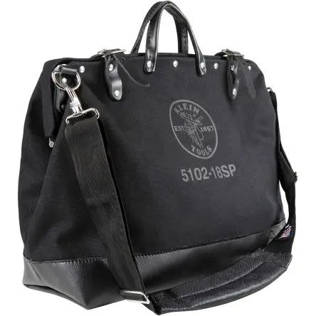 Produktfoto 1 von Klein Tools Leinen Werkzeugtasche mit Schnalle, 6Zoll x 18 Zoll x 14 Zoll Schultergurt