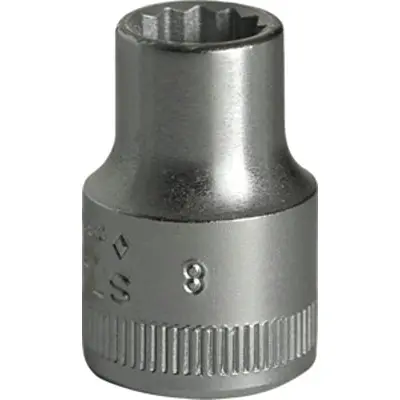 STAHLWILLE 3/8 in Bi-Hex Buchse SW 8 mm Vierkant x 25.00 mm