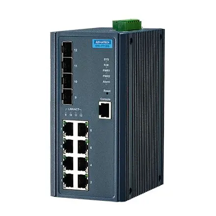 Produktfoto 1 von Advantech Ethernet-Switch 12-Port Managed 1000Mbit/s