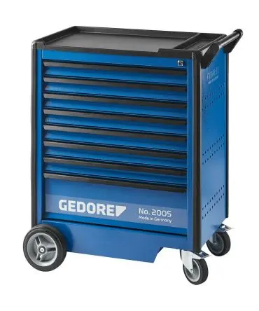 Produktfoto 1 von Gedore Blech Werkzeugwagen, Typ Werkzeugwagen 8 Schubladen mit Rädern, 1020 mm x 865 mm