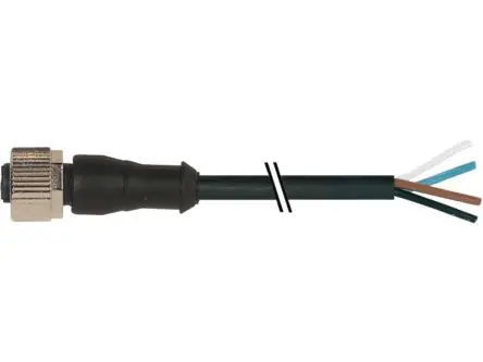 Produktfoto 1 von Baumer CAM Kabel, 4-adrig x 0.34 mm² Ungeschirmt Schwarz, 500 cm, Polyurethan