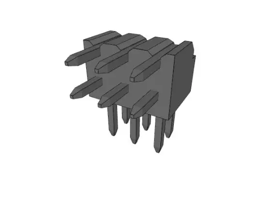 Produktfoto 1 von Molex 87760 Leiterplattenleiste gewinkelt, 6-polig / 2-reihig, Raster 2 mm SMD, Kabel-Platine, Unisoliert