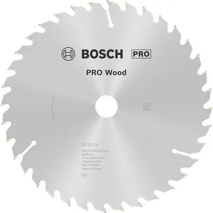 Produktfoto 1 von Bosch 36 Hartmetall Holz Kreissägeblatt, Ø 190 mm 1