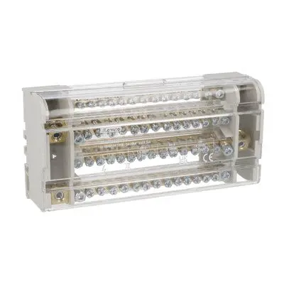 Produktfoto 1 von Lovato Verteilerblock 15-polig / 500V 125A, Polyamid Hellgrau, IP20