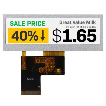 Produktfoto 1 von NEWHAVEN DISPLAY INTERNATIONAL TFT-LCD-Anzeige 3.9 Zoll Parallel RGB 24-Bit, 480 x 128 Pixel, 97.84 x 27.14 mm LED