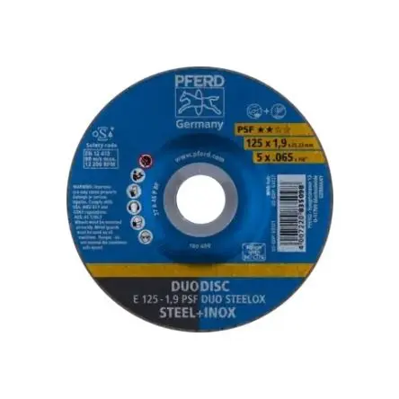 Produktfoto 1 von PFERD Rüggeberg France Line SG STEELOX Aluminiumbeschichtet Ø 125 mm / Stärke 1.9 mm 10 Stück