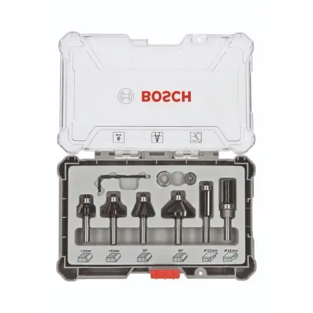 Produktfoto 1 von Bosch Fräser-Bitsatz 6-teilig