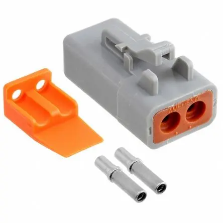 Produktfoto 1 von Amphenol ATP Verbinder-Kit, Kabel, Steckdose, Crimpbefestigung, Stecker, 2-polig, Grau / 1-reihig, Ø4.95 mm