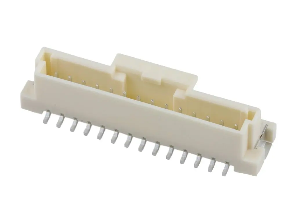 Produktfoto 1 von Molex 560020 Leiterplattenleiste Vertikal, 14-polig / 1-reihig, Raster 2 mm SMD, Kabel-Platine, Ummantelt