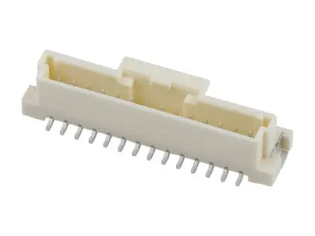 Produktfoto 1 von Molex 560020 Leiterplattenleiste Vertikal, 14-polig / 1-reihig, Raster 2 mm Raster Oberfläche, Kabel-Platine, Ummantelt