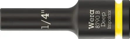 Produktfoto 1 von Wera 3/8 in, 1/4 in Tiefschlag-Stecknuss Tiefschlag-Stecknuss Stahl geschmiedet, 63mm