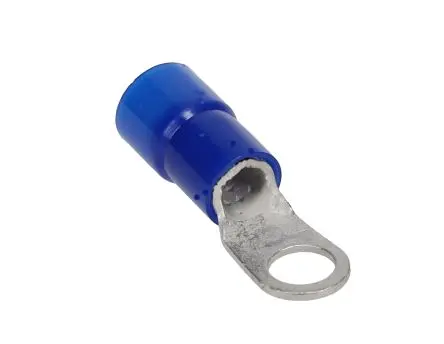 Produktfoto 1 von Molex 19067 Ringkabelschuh, Isoliert 6 AWG, Nylon, Blau, 6 AWG max.AWG, aussen ø 12.19 mm, innen ø 8.33 mm, M8