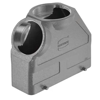 Produktfoto 1 von HARTING Han B Haube Doppelter Hebel 2, Kabel 24B Haube, IP65, IP66, IP40