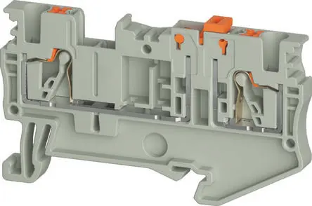 Produktfoto 1 von Wieland Anschlussklemmenblock DIN-Schiene 1 Grau, 2.5mm², 400V Einsteck-Anschluss