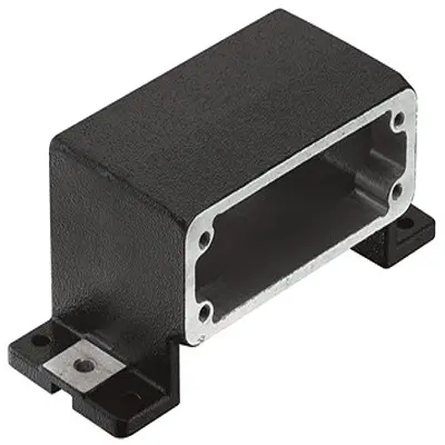 Produktfoto 1 von HARTING Han HPR Enlarged Oberflächenmontiertes Gehäuse Schraubbefestigung, SMD 24 Haube für obere Kabeleinführung, IP65,