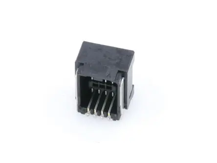 Produktfoto 1 von Molex 505448 Leiterplattenleiste gewinkelt, 8-polig / 2-reihig, Raster 1.25 mm Raster Oberfläche, Ummantelt