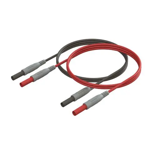 Produktfoto 1 von Messleitung 10A Stecker / Stecker, Schwarz, Rot Silikon-isoliert 150 cm