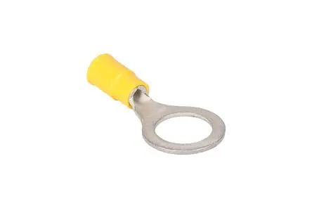 Produktfoto 1 von Molex 19054 Ringkabelschuh, Isoliert 16 AWG, Polyvinylchlorid, Gelb, 14 AWG max.AWG, aussen ø 19.3 mm, innen ø 2.49 mm,