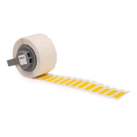 Produktfoto 1 von Brady Etikett B. 15 mm für M610 750 Pro Rolle auf Weiß 6 mm Gelb Polyester