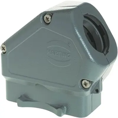 Produktfoto 1 von HARTING Han Easy Hood Haube Doppelter Hebel 2, Kabel 24B Haube für seitliche Kabeleinführung, IP54