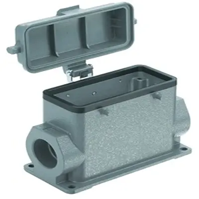 Produktfoto 1 von HARTING Han B Oberflächenmontiertes Gehäuse Doppelter Hebel 2, SMD 16B Oberflächenmontiertes Gehäuse, IP65