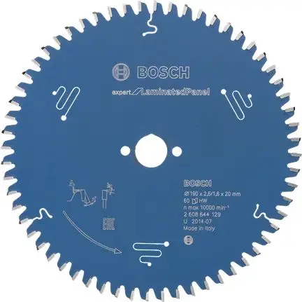 Produktfoto 1 von Bosch 60 Hartmetall Laminate Kreissägeblatt, Ø 190 mm 1