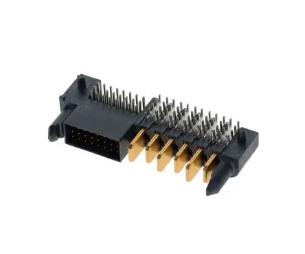 Produktfoto 1 von Molex 46437 Leiterplattenleiste gewinkelt, 30-polig / 3-reihig, Raster 5.5 mm Raster Oberfläche, Platine-Platine,