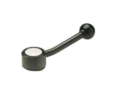 Produktfoto 1 von Ganter Brünierter Stahl Spannhebel Duroplast 145 mm, M12 Stecker